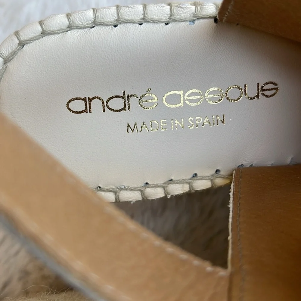 Andre Assous Women's silver wedge leather Sandals